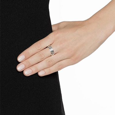 Ghost Ring in Sterling Silver 9 mm