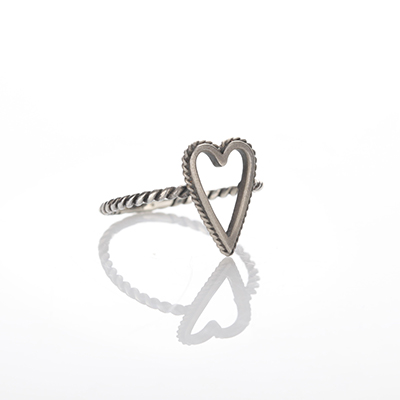 Give Love Open Heart Ring in Sterling Silver