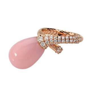 Joyful Ring in Rose Gold and Pink Opal