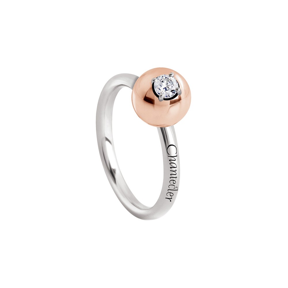 Bon Bon Ring in White Gold and Rose Gold