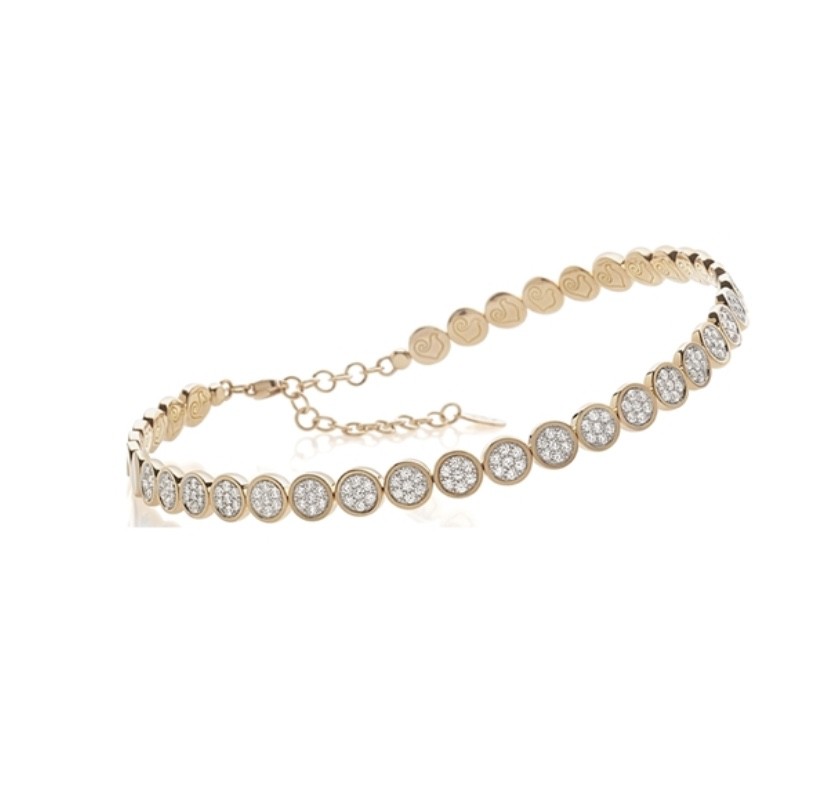 Paillettes Choker in Rose Gold with Diamonds