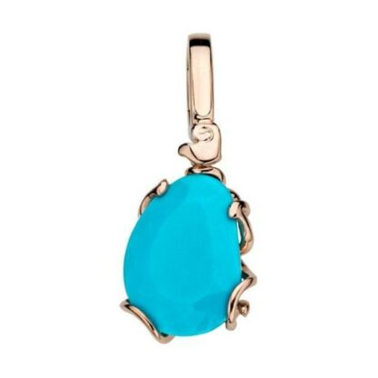 Small Joyful Charm in Rose Gold and Turquoise