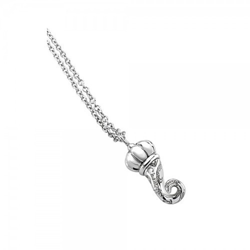 Lucky Horn Chainlet in White Gold