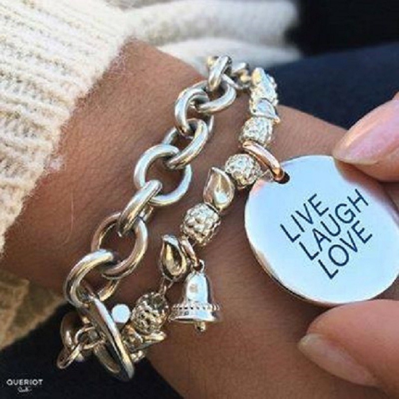 "Live, Laugh, Love" Coin Charm in Large