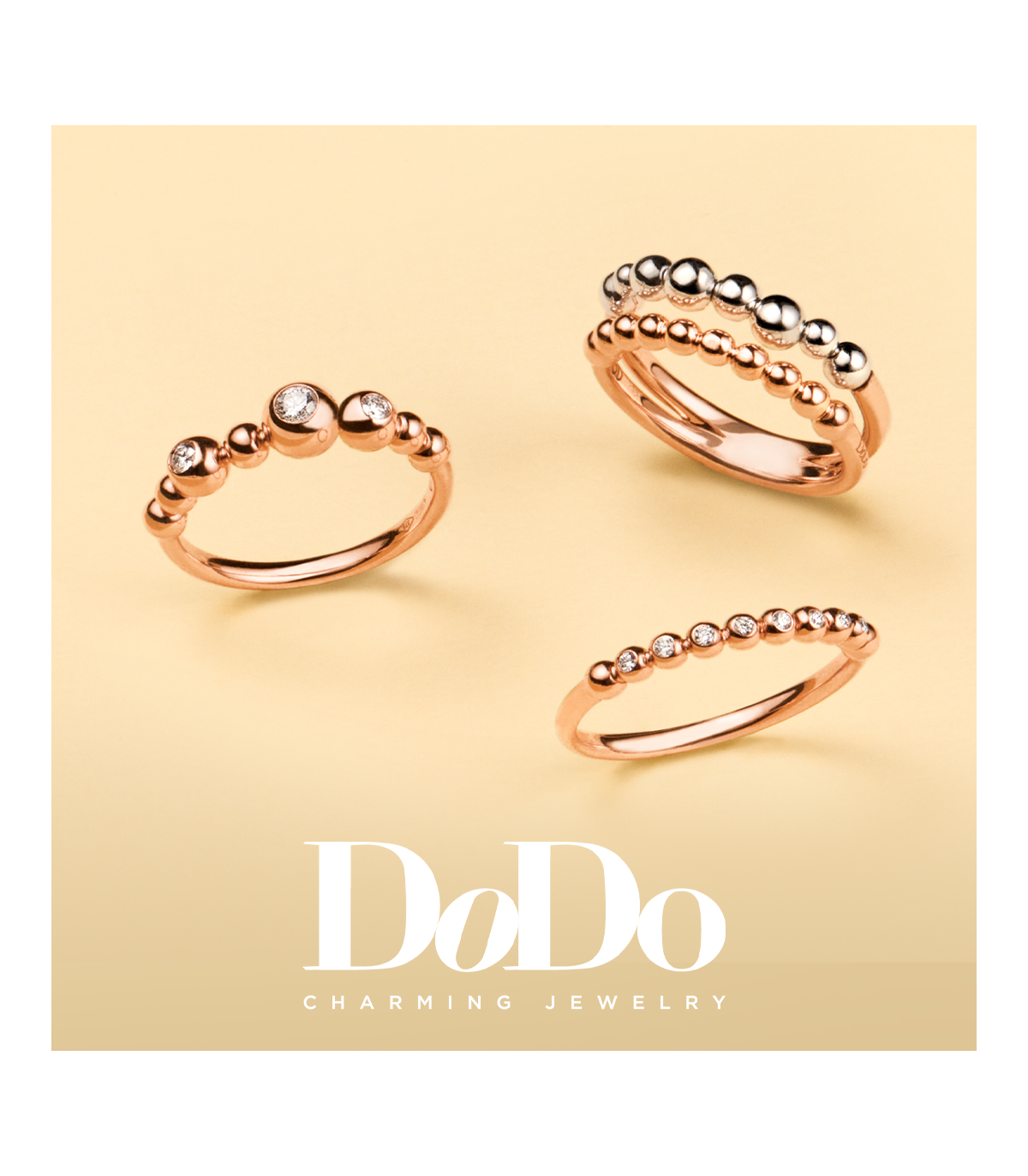 Bollicine Ring in Rose Gold
