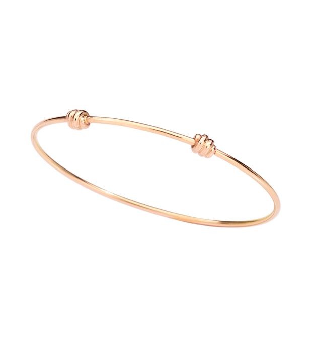 Nodo Bangle Bracelet in Rose Gold