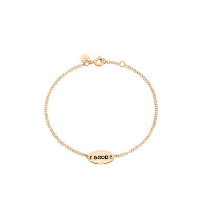 Good/Bad Tag Bracelet in Rose Gold
