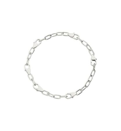 Lobster Clasp Fastening Bracelet in Sterling Silver