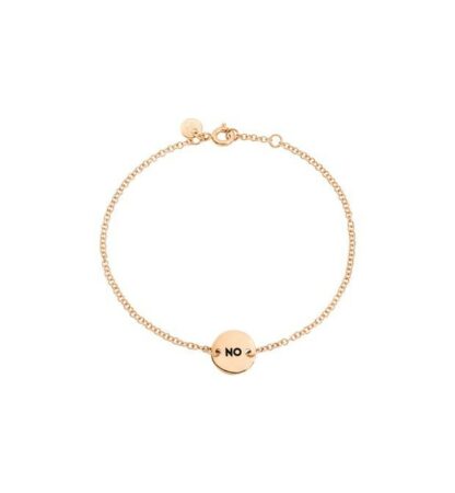 Yes/No Tag Bracelet in Rose Gold