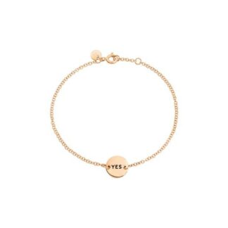 Yes/No Tag Bracelet in Rose Gold
