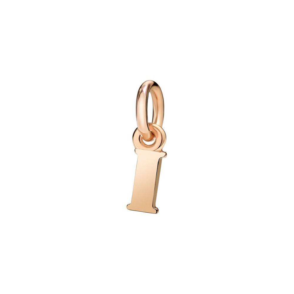 Letter "I" Charm in Rose Gold