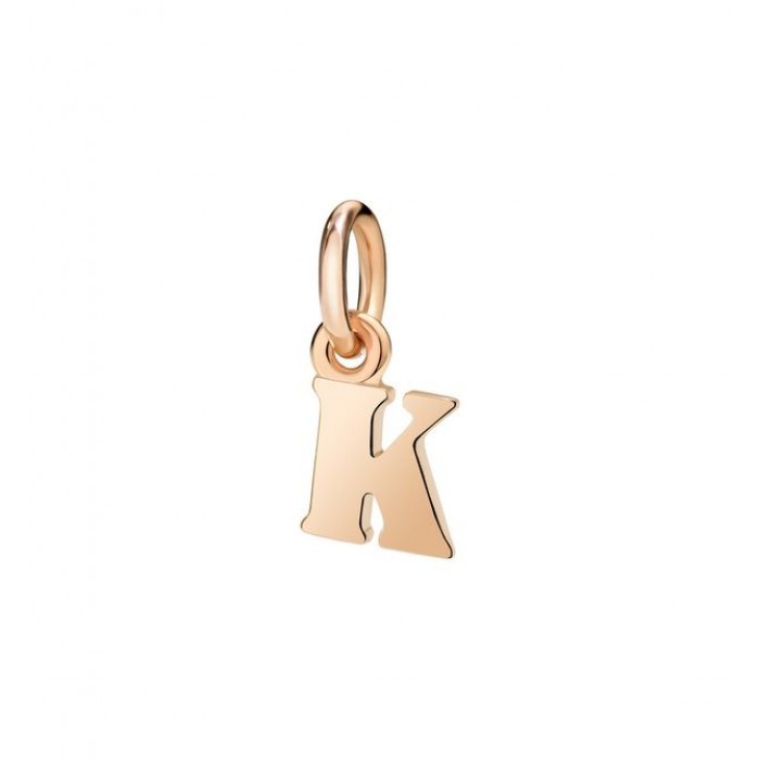 Letter "K" Charm in Rose Gold