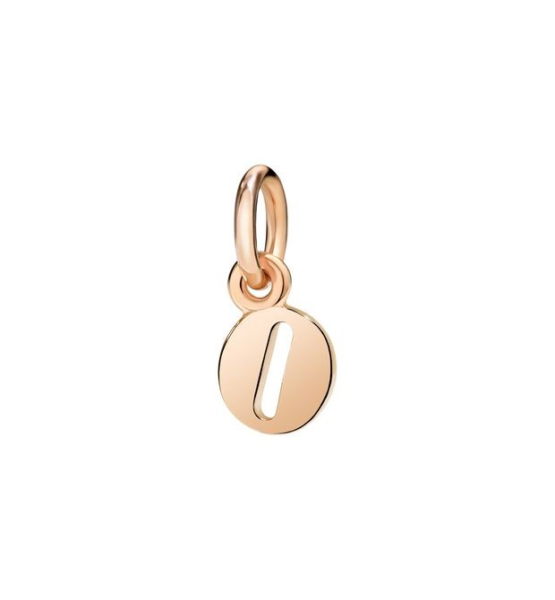 Letter "O" Charm in Rose Gold