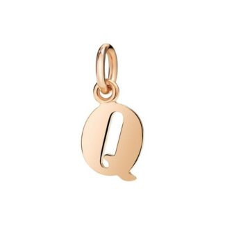 Letter "Q" Charm in Rose Gold
