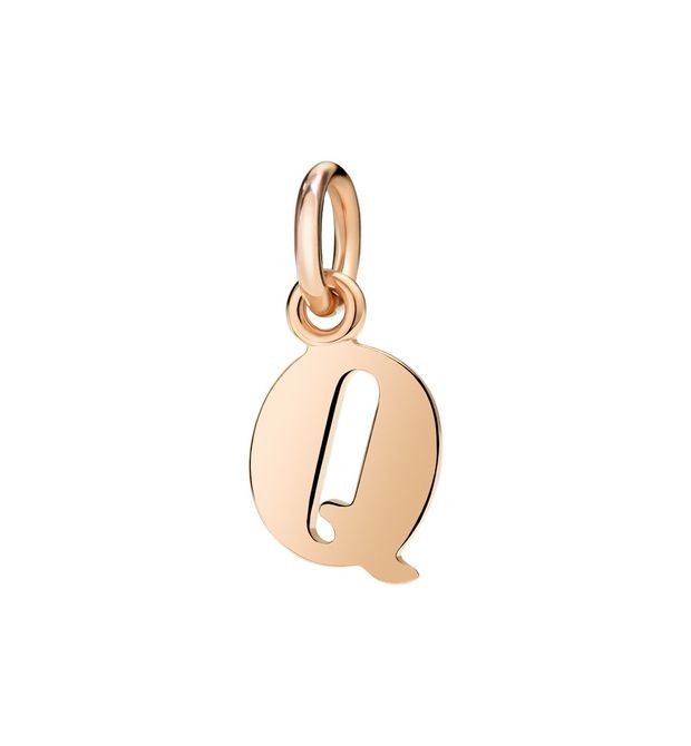 Letter "Q" Charm in Rose Gold
