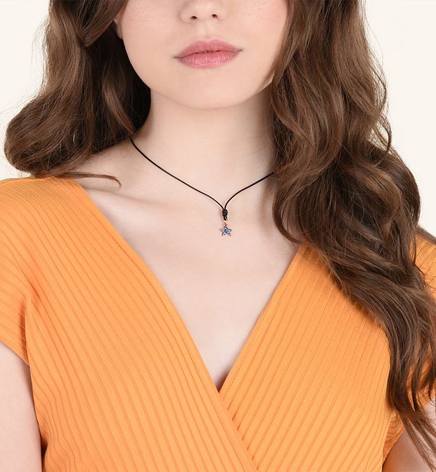 Ciondolo Stellina Zaffiri Azzurri