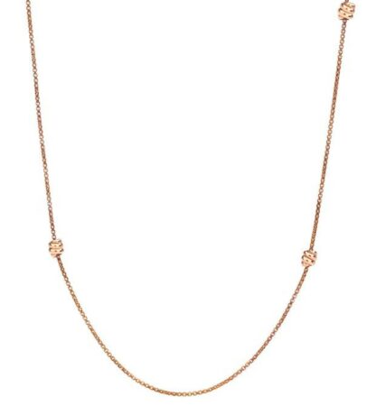 Nodo Long Necklace in Rose Gold