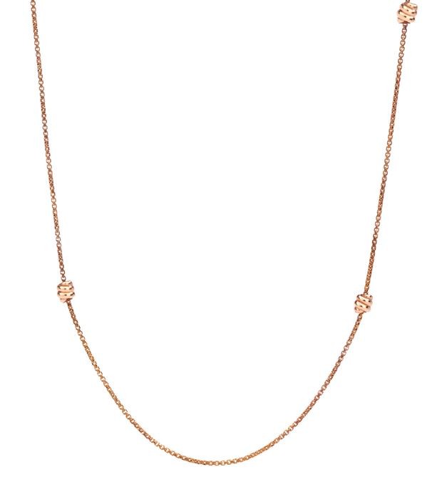 Nodo Long Necklace in Rose Gold
