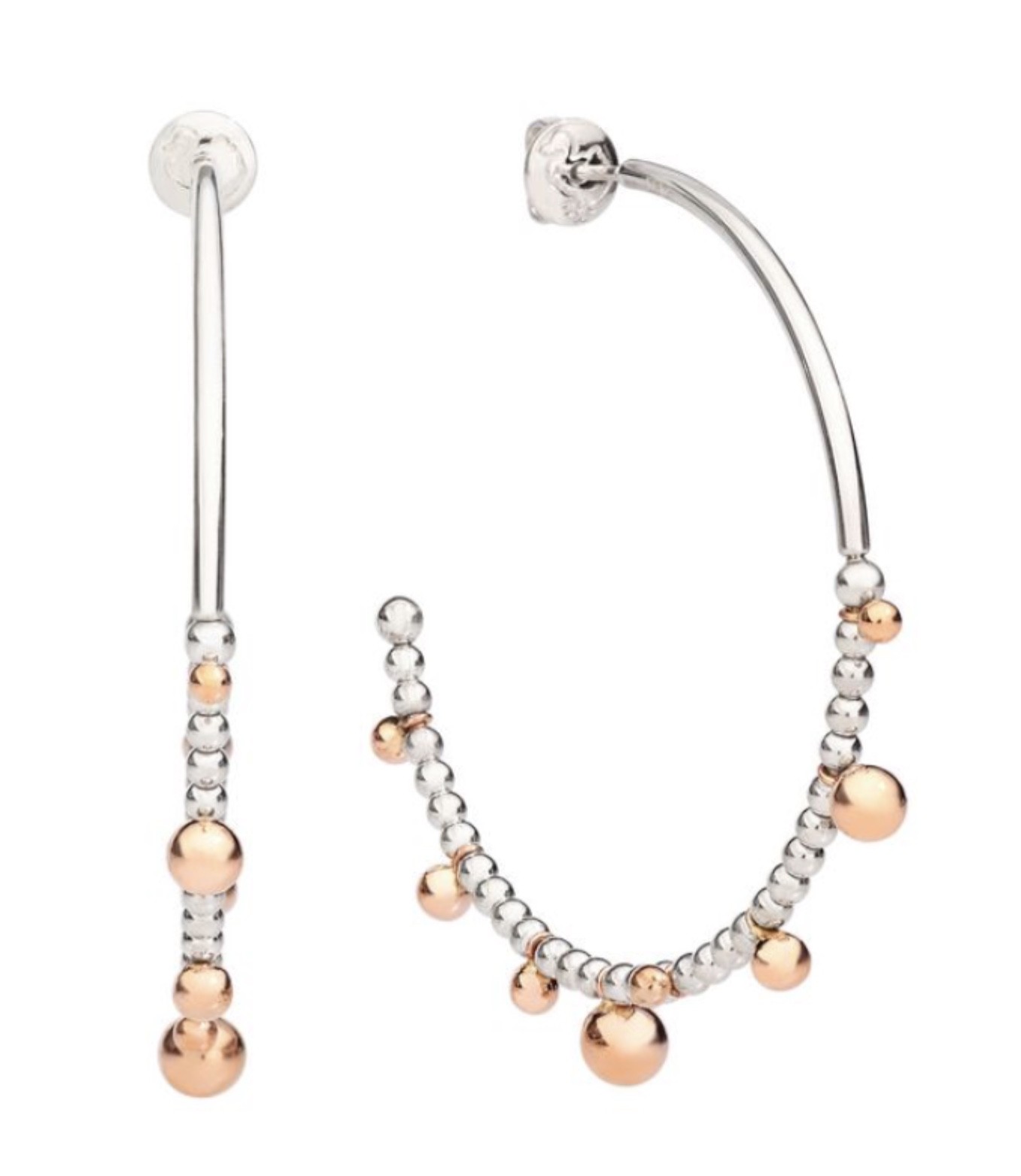 Bollicine Hoop Earrings in Sterling Silver