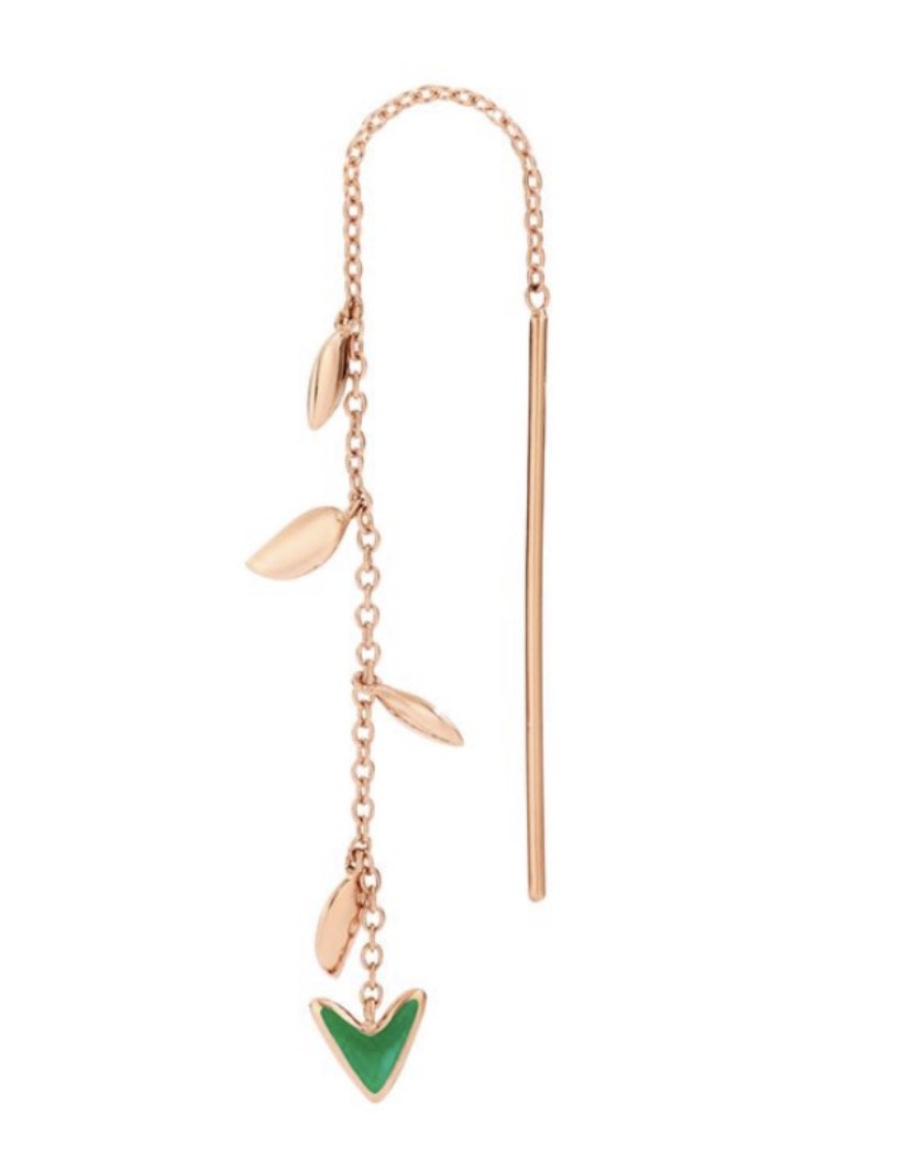 Arrow Mono Earring with Chainlet