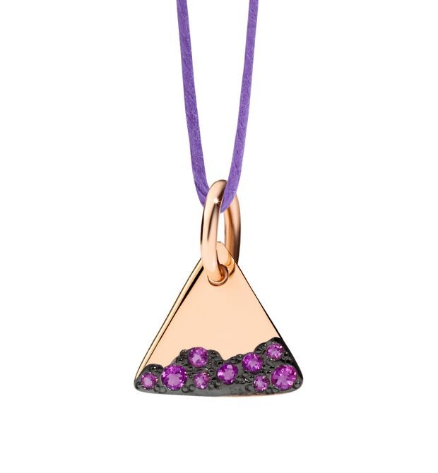 Precious Tag Charm with Amethyst