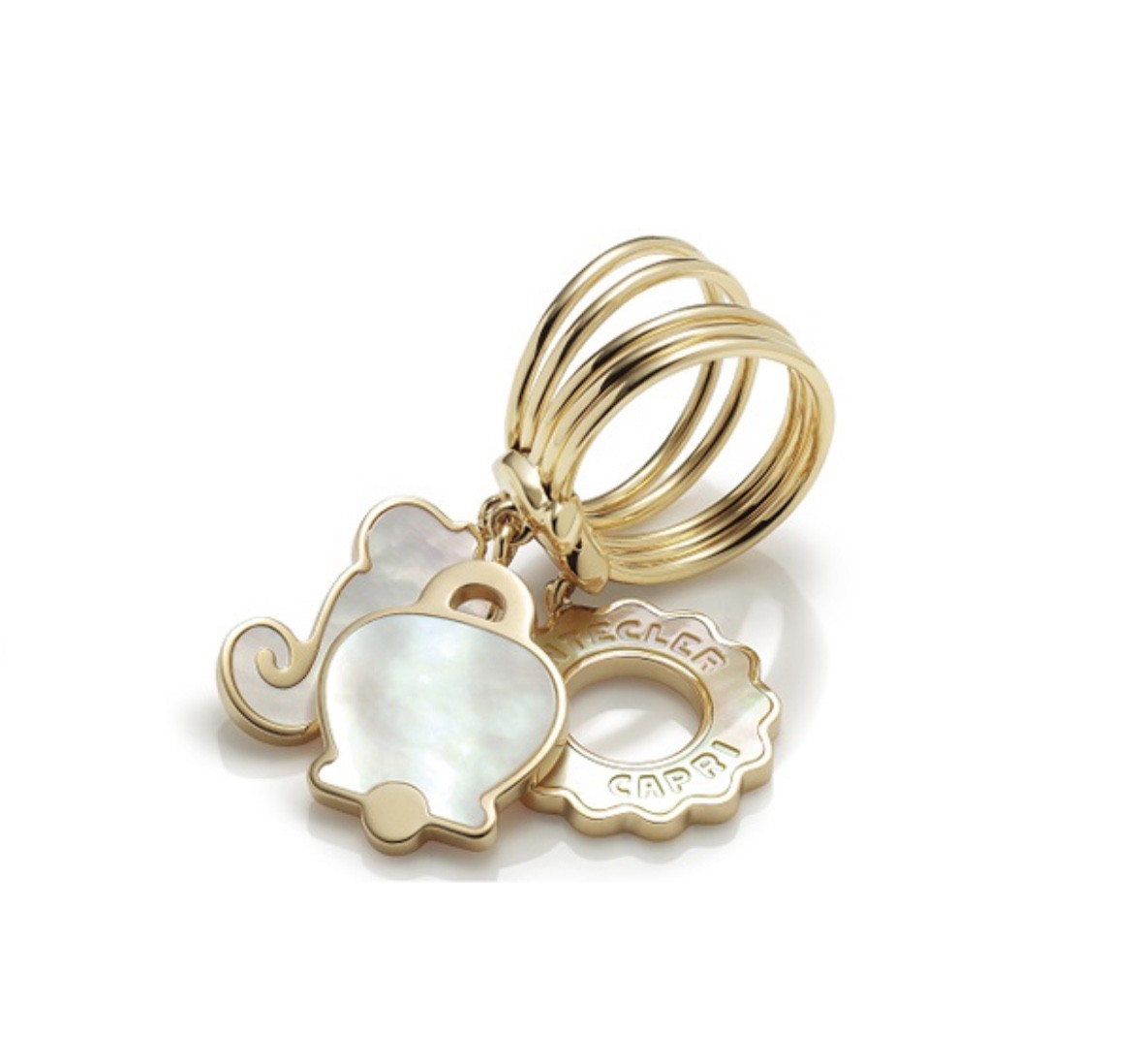 Anima Ring in Yellow Gold and Mother of Pearl