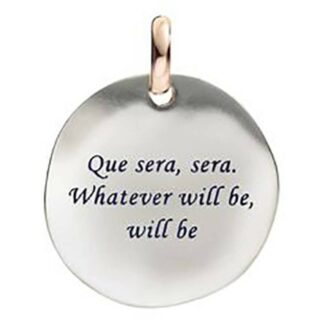 Micro Coin Charm "Whatever Will Be, Will Be"