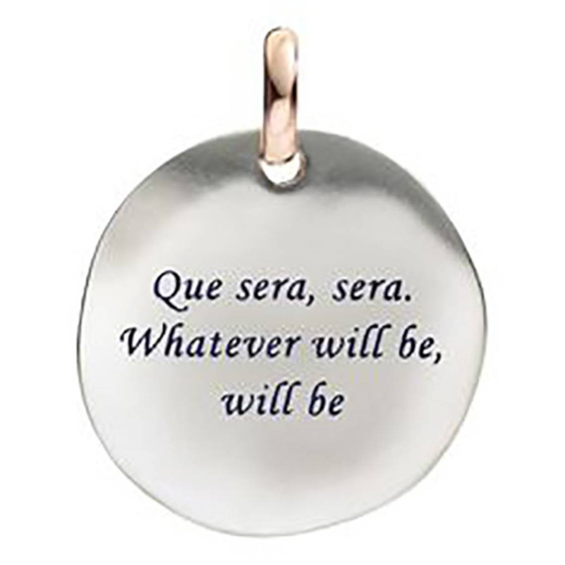 Micro Coin Charm "Whatever Will Be, Will Be"
