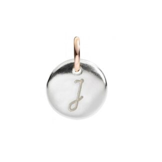 Micro Coin Charm Letter J