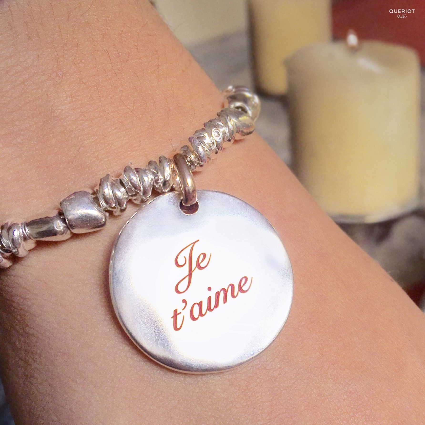 Micro Coin Charm "Je T'Aime"
