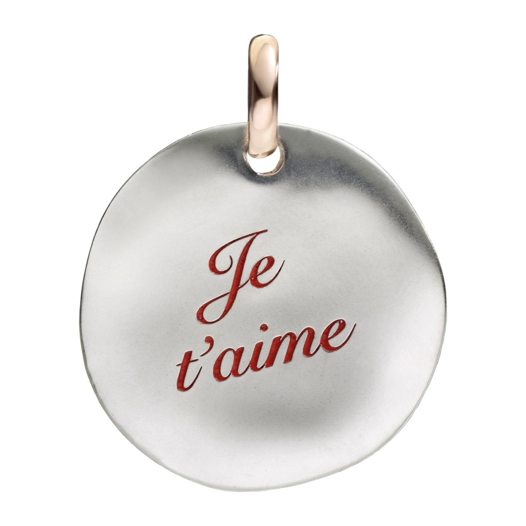 Micro Coin Charm "Je T'Aime"