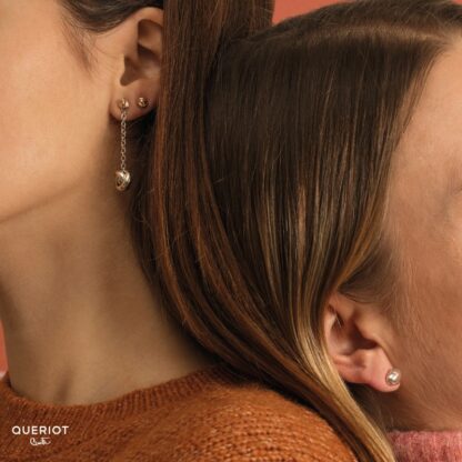 Heart-shaped Earrings in Sterling Silver