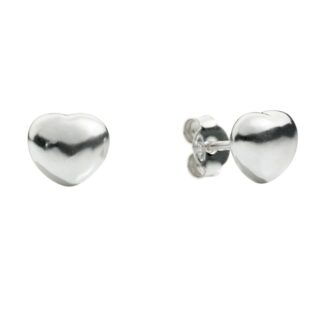 Heart-shaped Earrings in Sterling Silver