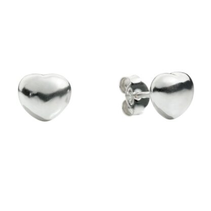 Heart-shaped Earrings in Sterling Silver