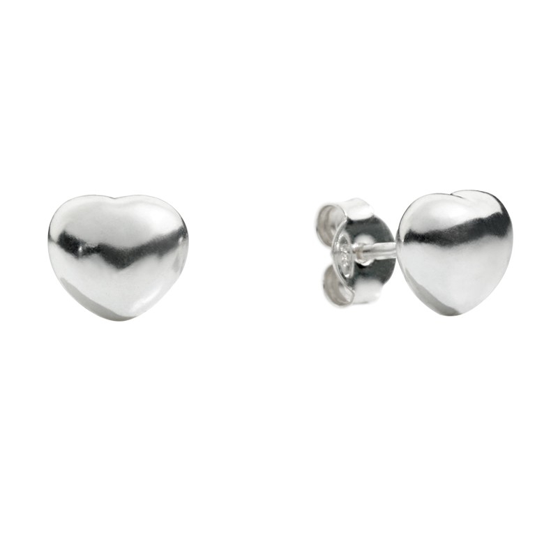 Heart-shaped Earrings in Sterling Silver
