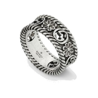G Interlocking Ring in Sterling Silver