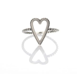 Give Love Open Heart Ring in Sterling Silver