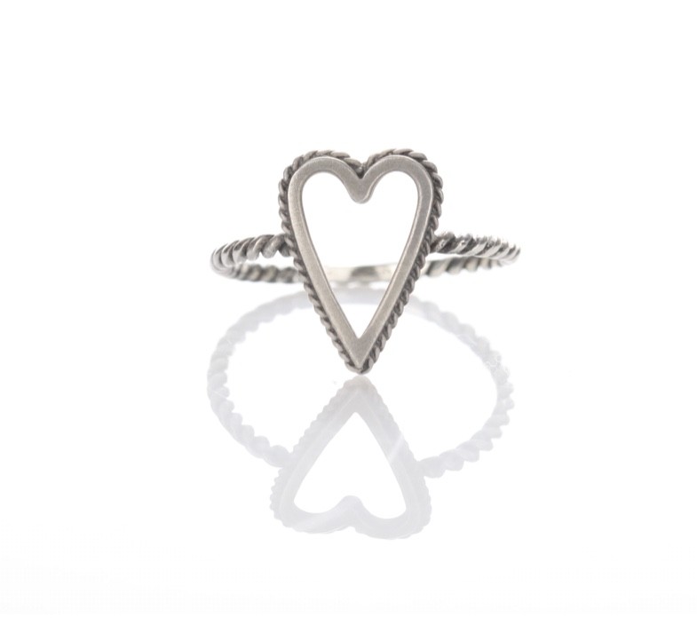 Give Love Open Heart Ring in Sterling Silver