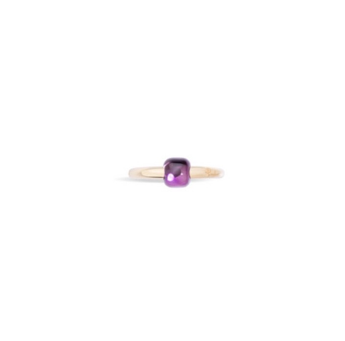 M'Ama Non M'Ama Ring in Rose Gold and Amethyst