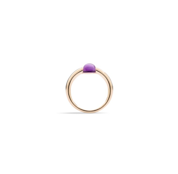 M'Ama Non M'Ama Ring in Rose Gold and Amethyst