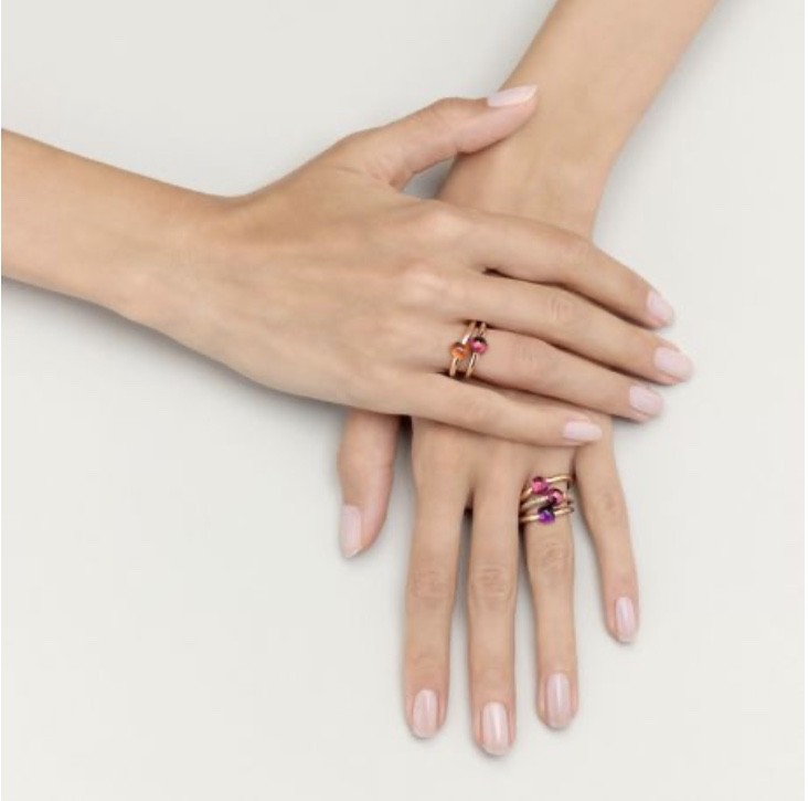M'Ama Non M'Ama Ring in Rose Gold and Amethyst