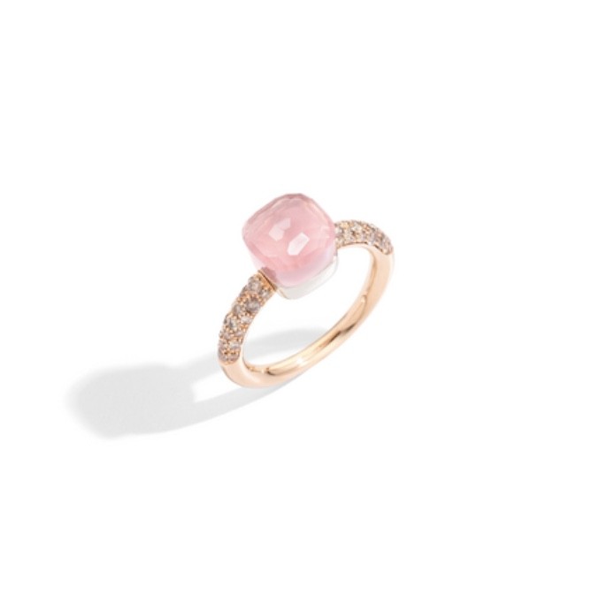 Nudo Petit Ring in Rose Gold and Rose Quartz
