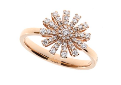 Margherita Ring in Rose Gold and Diamonds