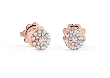 Margherita Earrings in Rose Gold and Diamonds