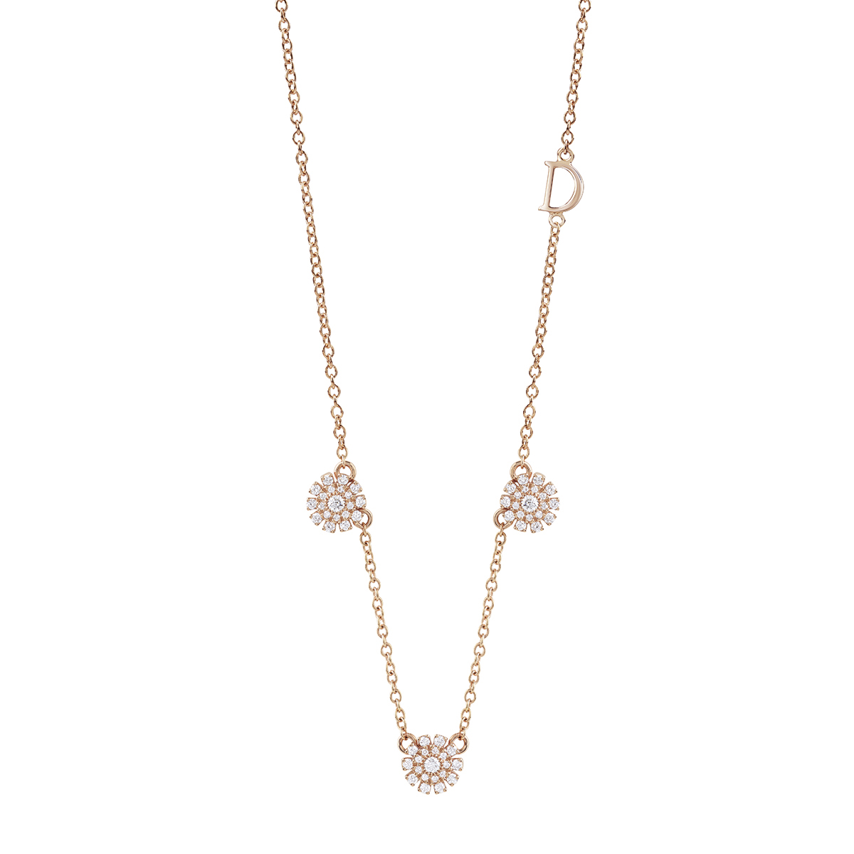 Margherita Necklace in Rose Gold and Diamonds