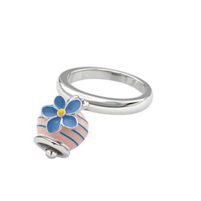 Forget Me Not Micro Campanella Ring in Pink