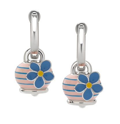 Forget Me Not Earrings with Micro Campanella in Pink