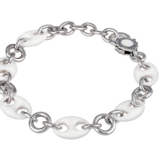 Capriness Bracelet Marina Chain with White Enamel