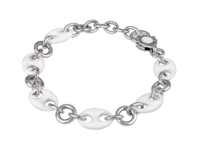 Capriness Bracelet Marina Chain with White Enamel