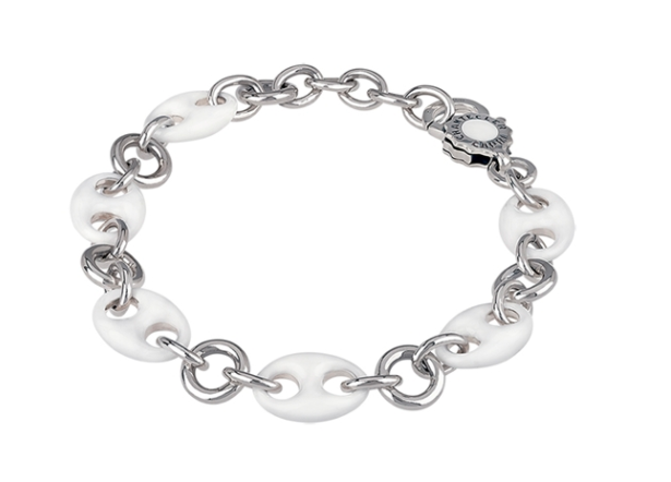 Capriness Bracelet Marina Chain with White Enamel